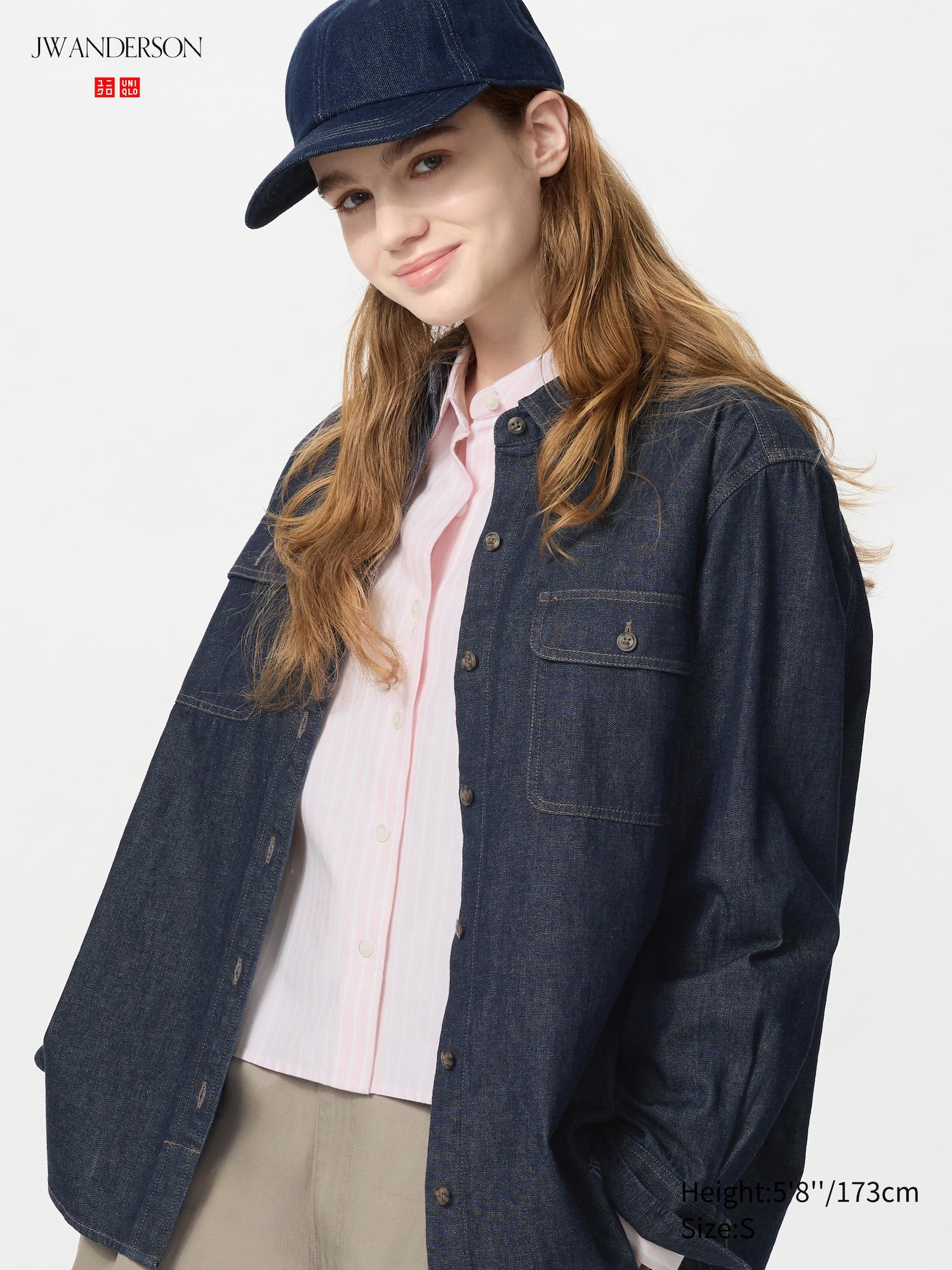 Women\u0027s UNIQLO and JW Anderson Denim Oversized Shirt | UNIQLO AU