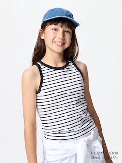 GIRLS Cropped Ribbed Bra Sleeveless Top