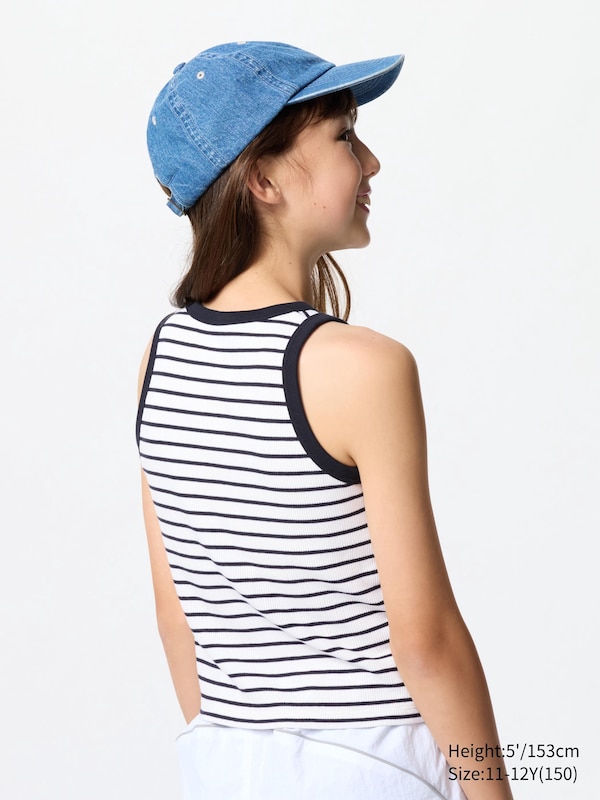 GIRLS Cropped Ribbed Bra Sleeveless Top