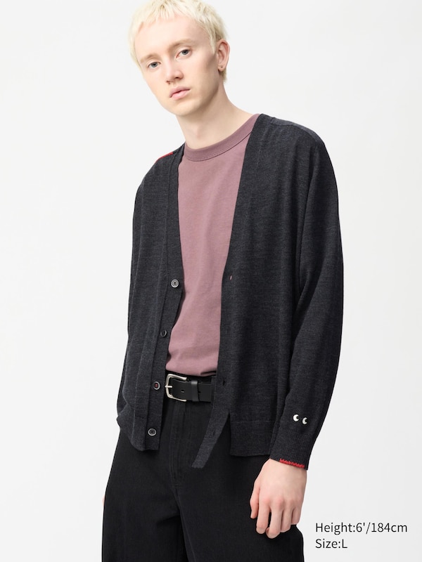 ANYA HINDMARCH 100% Merino Oversized V Neck Cardigan
