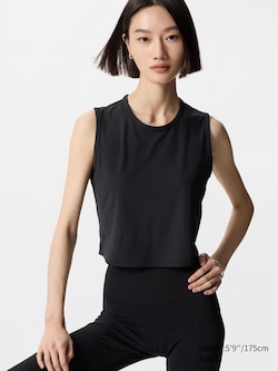 AIRism Soft Ribbed Sleeveless T-Shirt