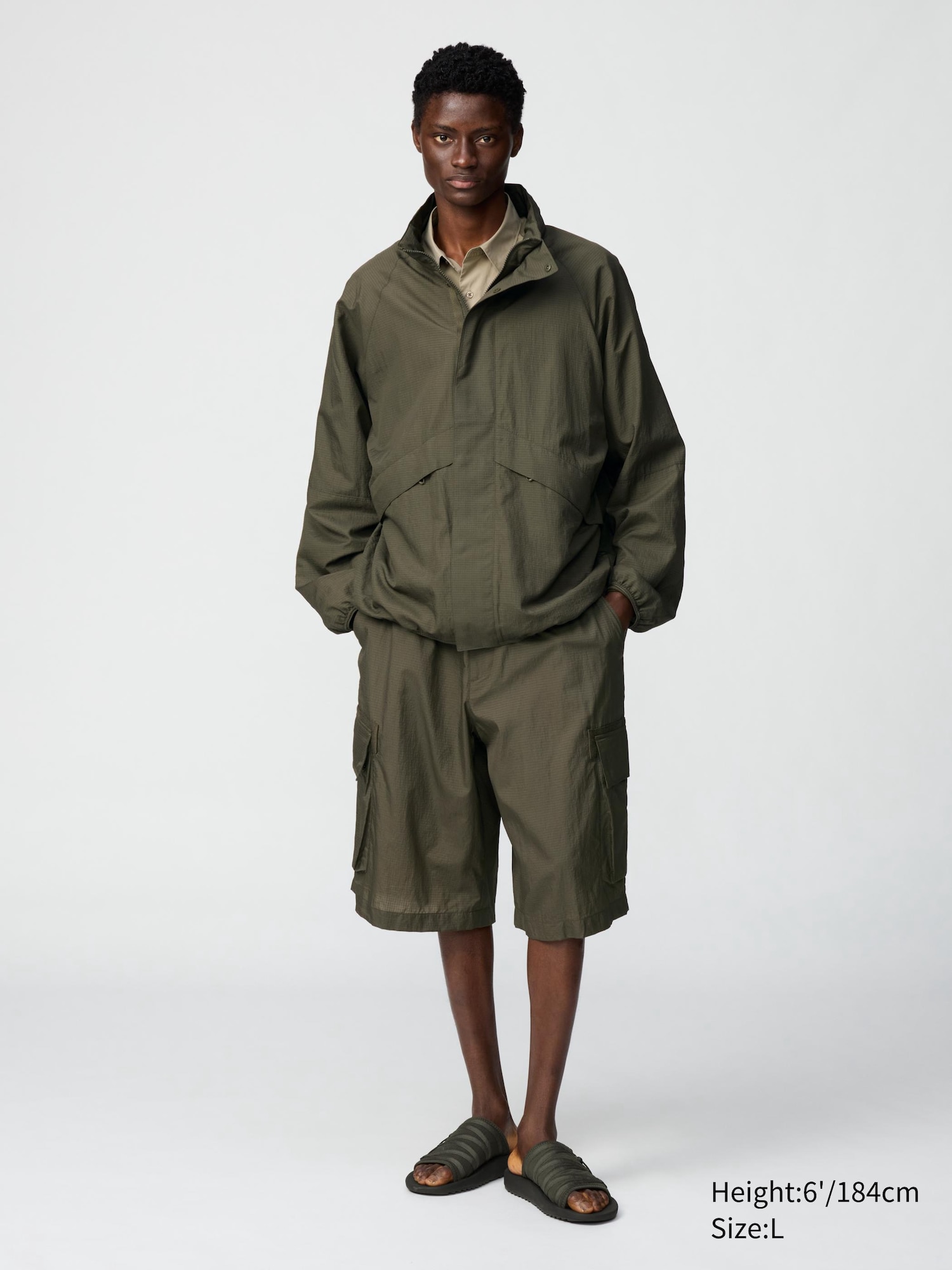 Wide Fit Cargo Half Pants