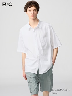 UNIQLO : C Broadcloth Oversized Short Sleeve Shirt