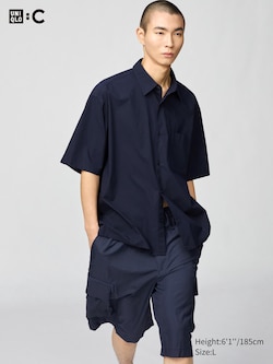 UNIQLO : C Broadcloth Oversized Short Sleeve Shirt