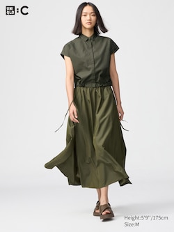 UNIQLO : C Gather Long Slit Skirt