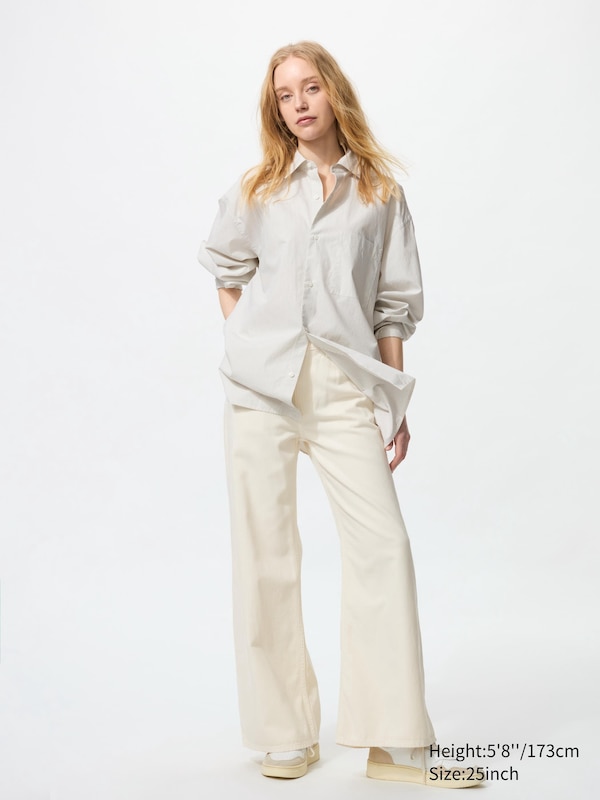 Drapey Wide Flared Jeans