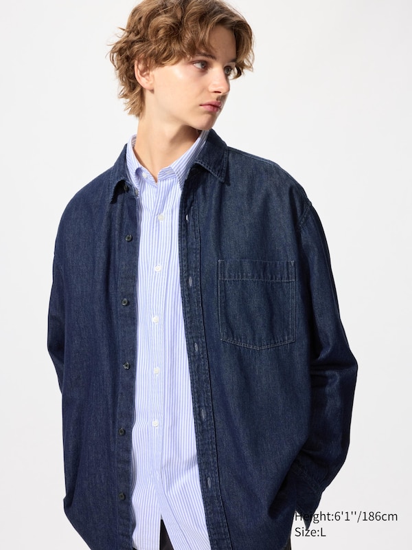 Denim Long Sleeve Overshirt
