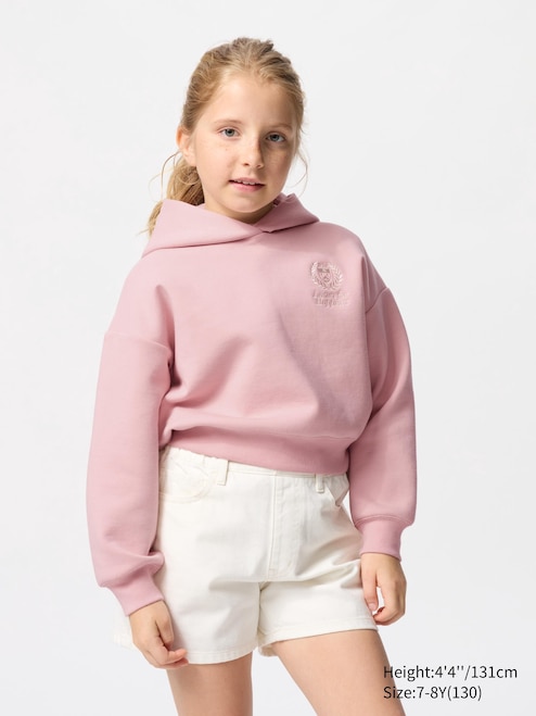 Sweat Top For Girls GIRLS DRY SWEAT CROPPED HOODIE UNIQLO AU