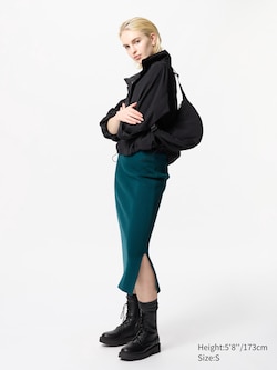 Smooth Cotton Blend Skirt