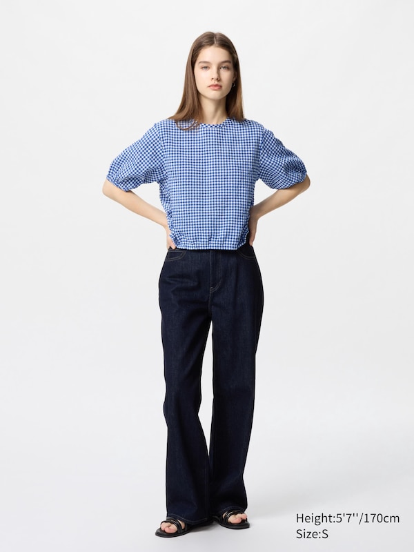 Seersucker Volume Blouse