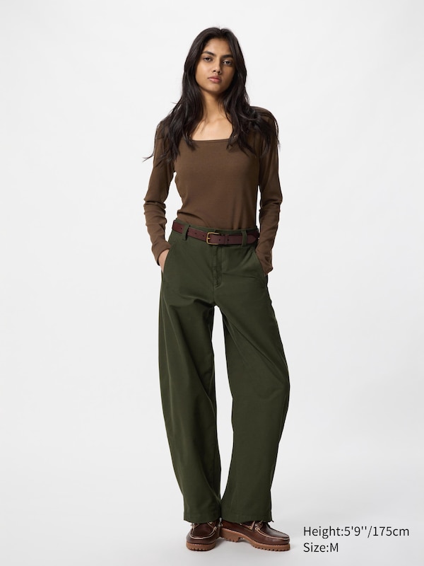 AIRism™ Cotton Square Neck Long Sleeve BRA TOP