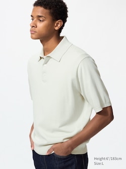 Washable Knitted Polo Short Sleeve Sweater