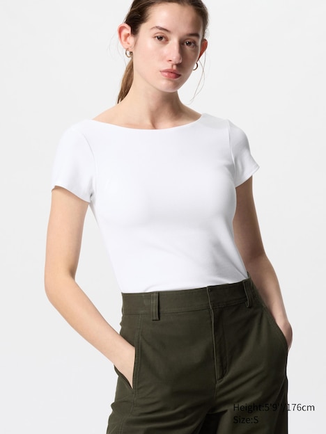 AIRism COTTON LOW BACK BRA T-SHIRT