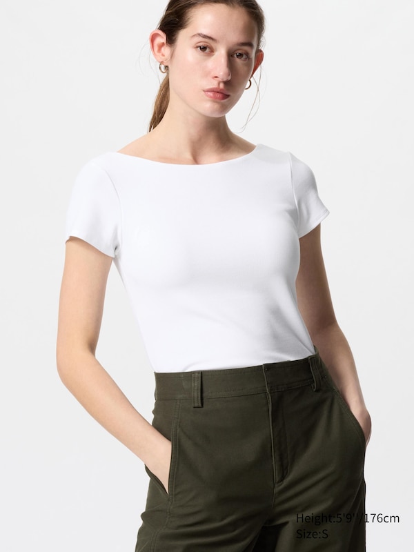 AIRism Cotton Low Back Bra T-Shirt