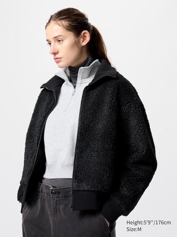 Outer Fleece Ribbed Full-Zip Jacket