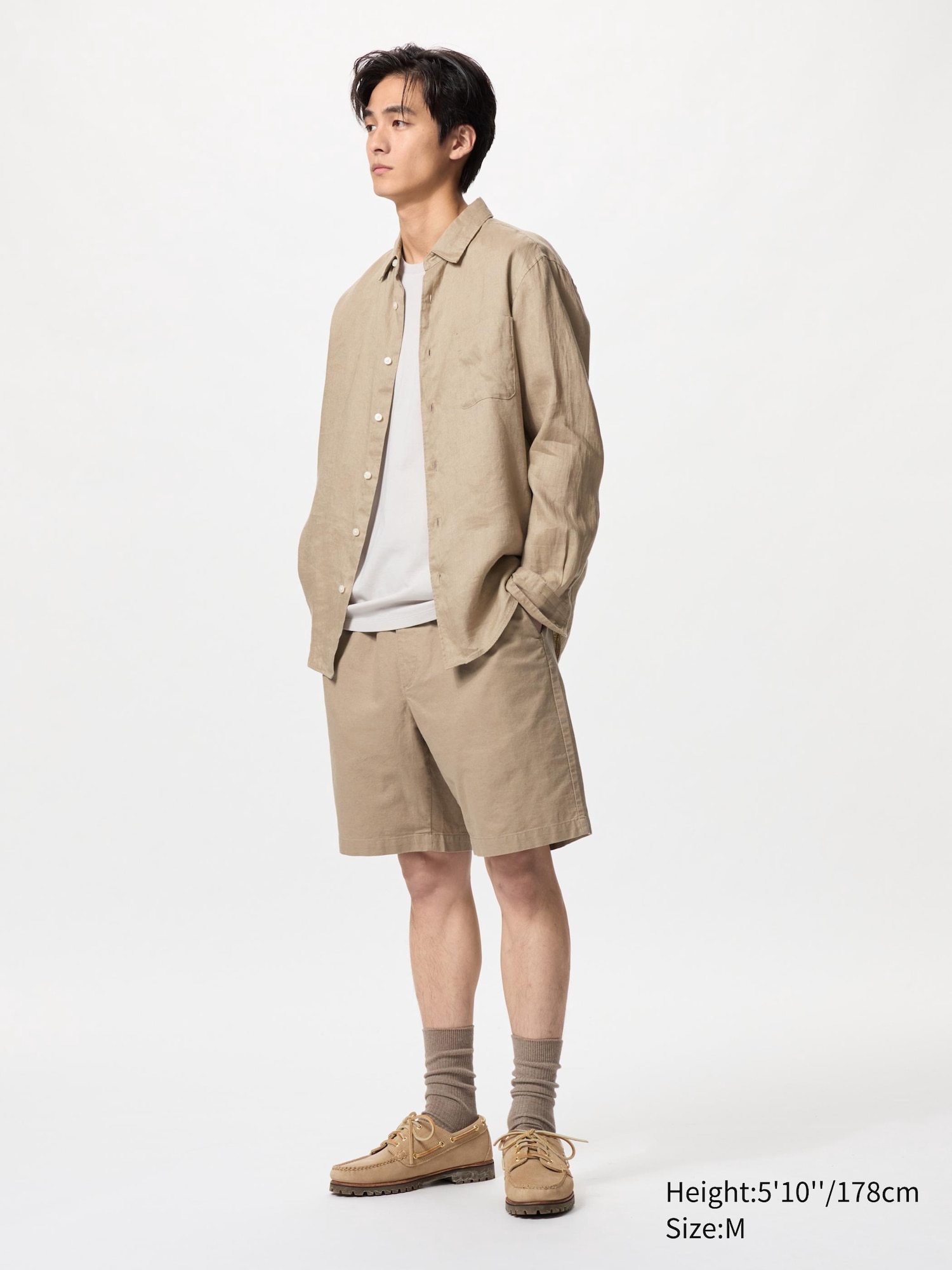 Linen Blend Easy Shorts