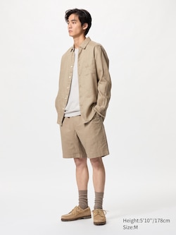 Linen Blend Easy Shorts