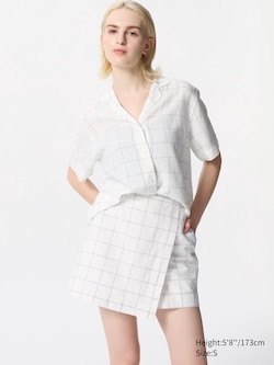 Linen Blend Skort