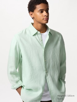 100% European Premium Linen Shirt Long Sleeve