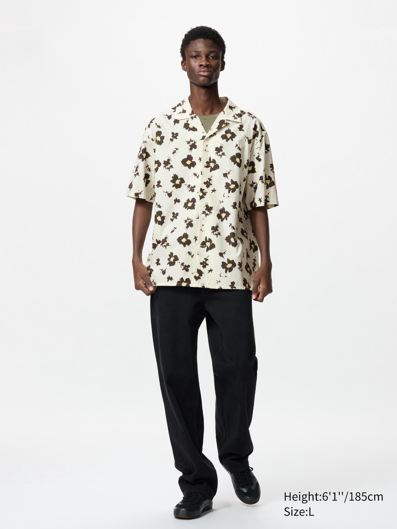 Unisex Modal Cotton Open Collar Short Sleeve Shirt | UNIQLO AU