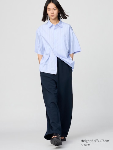 UNIQLO : C Broadcloth Oversized Shirt Short Sleeve