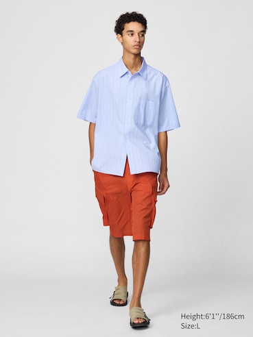 UNIQLO : C Broadcloth Oversized Shirt Short Sleeve