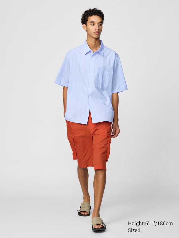 UNIQLO : C Broadcloth Oversized Shirt Short Sleeve