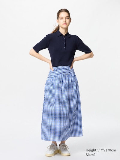 Seersucker Volume Skirt