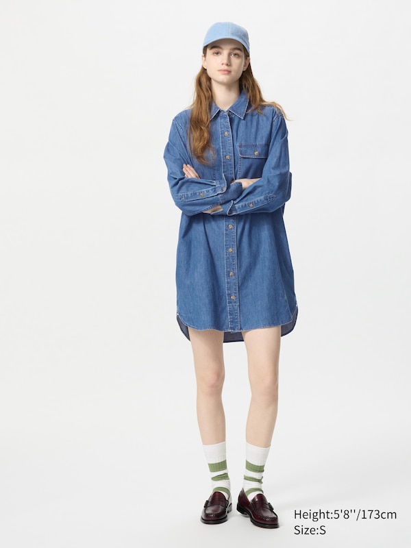 JW ANDERSON Denim Long Sleeve Dress