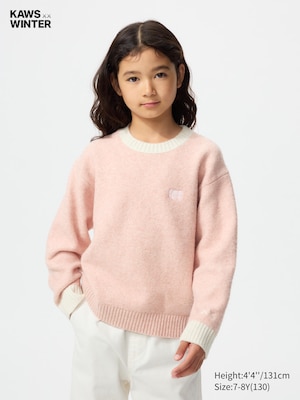 KIDS KAWS Souffle Yarn Crew Neck Sweater