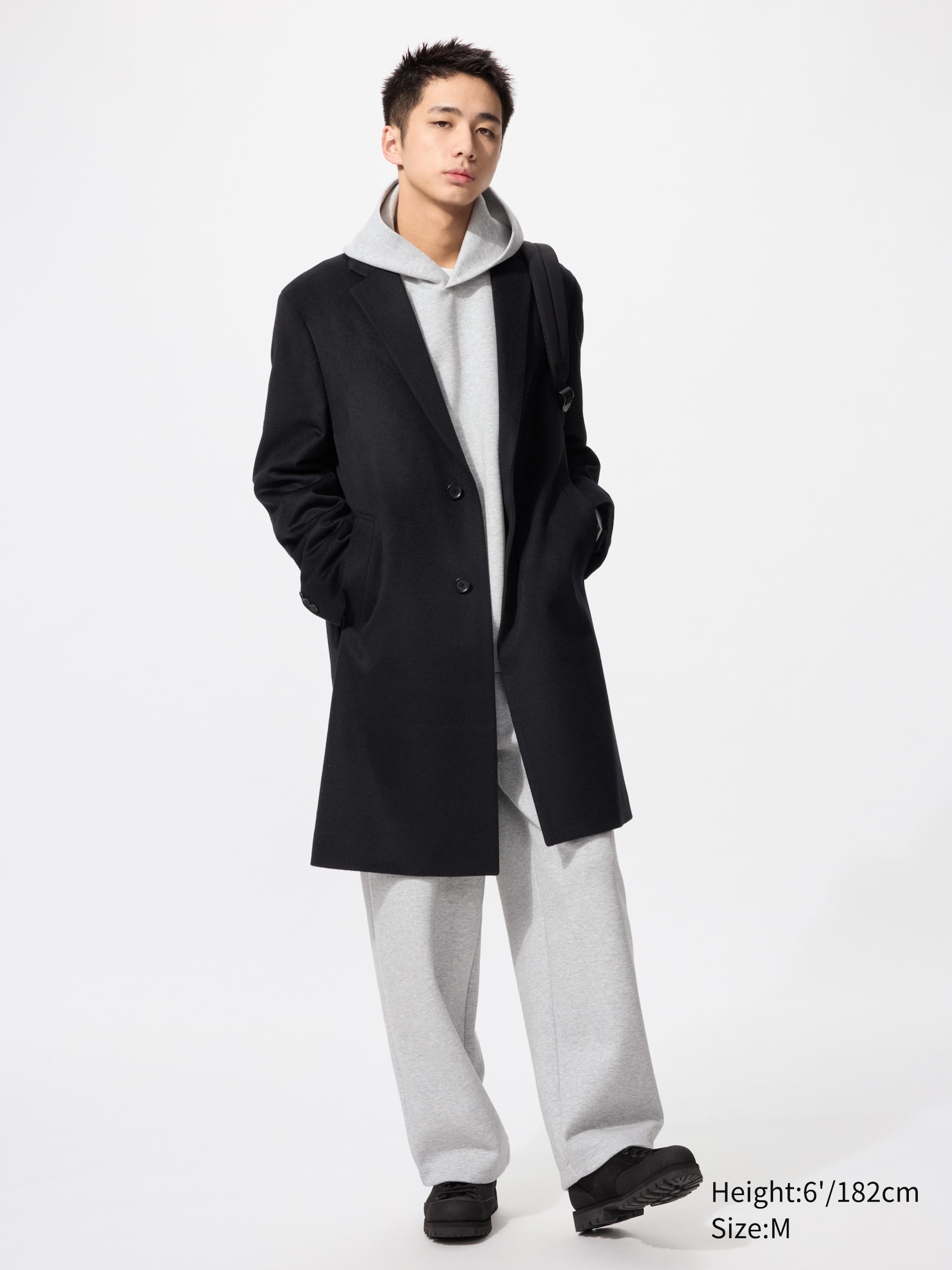 Men's Wool Cashmere Chesterfield Coat | UNIQLO AU