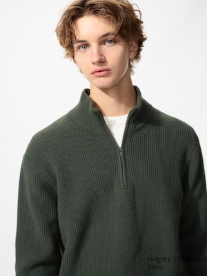 Souffle Yarn Half-Zip Sweater