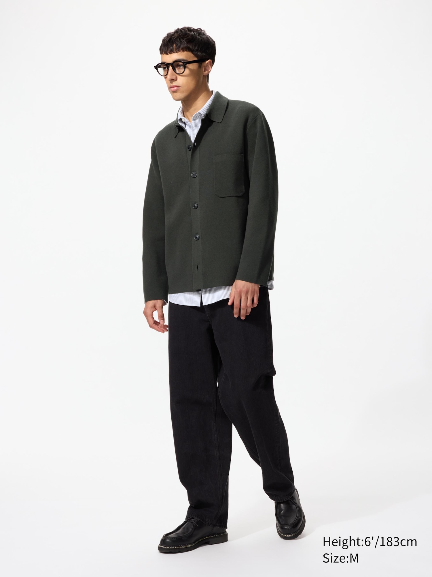 Men's Milano Ribbed Shirt Collar Cardigan | UNIQLO AU