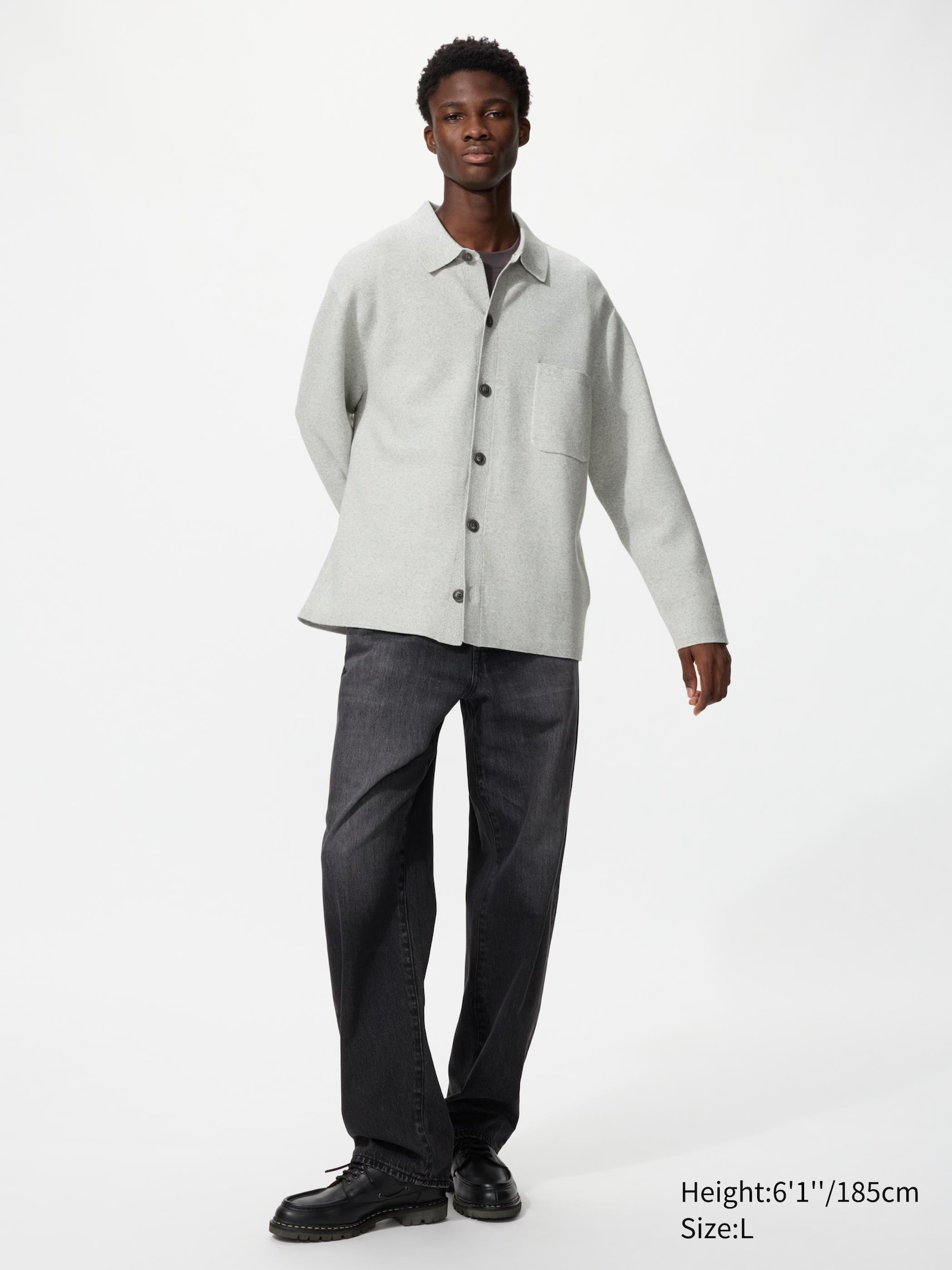 Men's Milano Ribbed Shirt Collar Cardigan | UNIQLO AU Men's Milano Ribbed Shirt Collar Cardigan | UNIQLO AU
