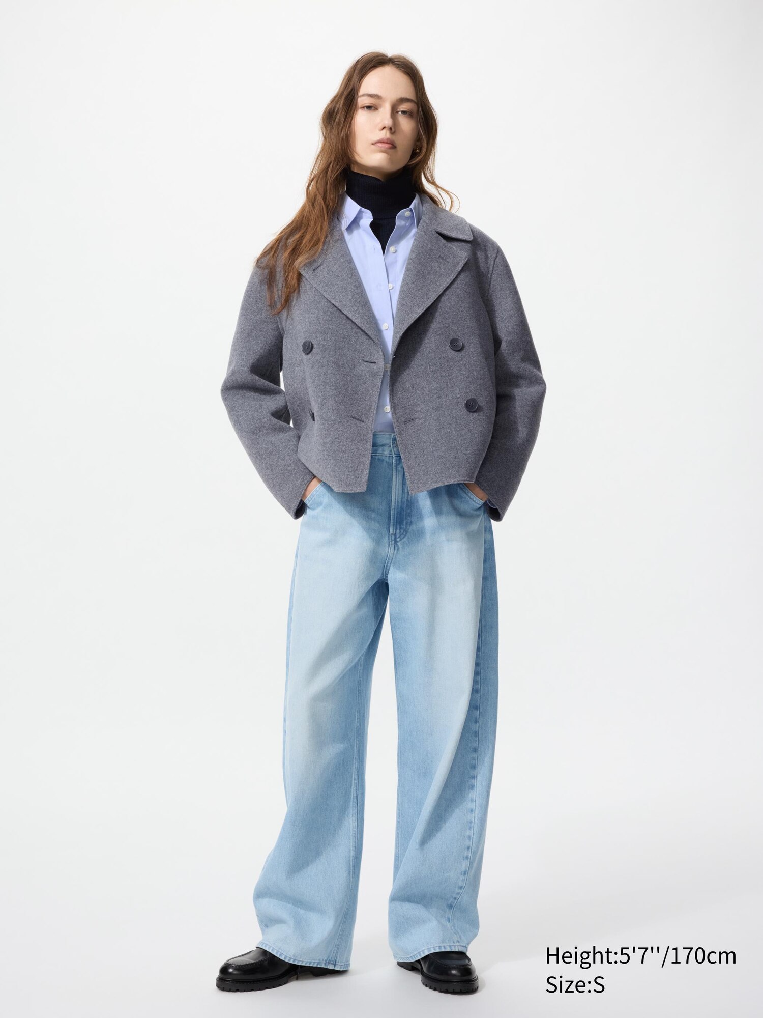 【LE CIEL BLEU】 Double Faced Short Coat Women's Double Face Short Coat | UNIQLO AU
