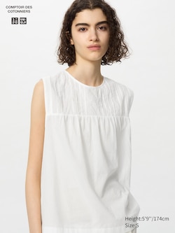 COMPTOIR DES COTONNIERS Cotton Blouse Sleeveless