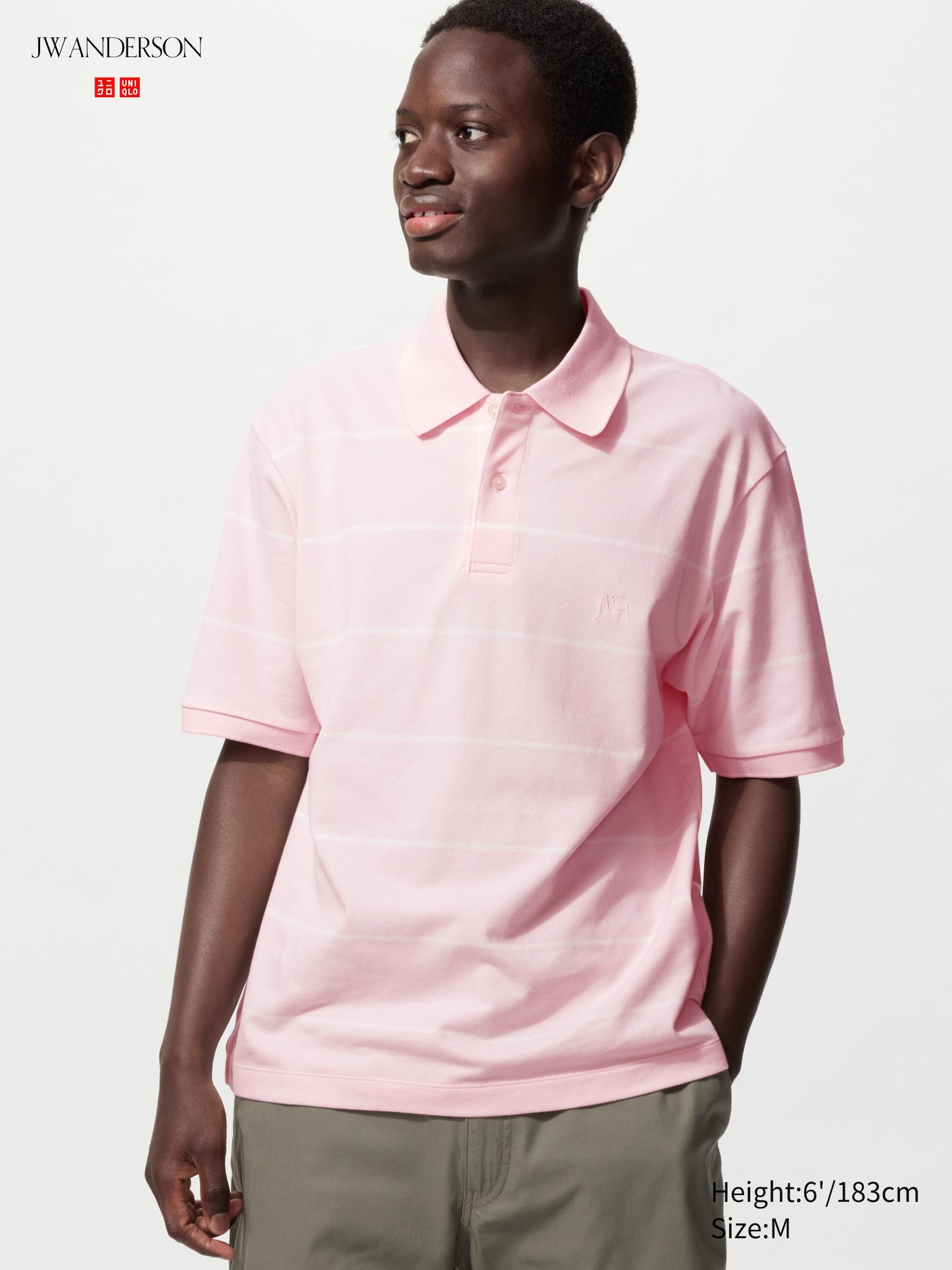 UNIQLO and JW ANDERSON Dry Pique Striped Polo Shirt