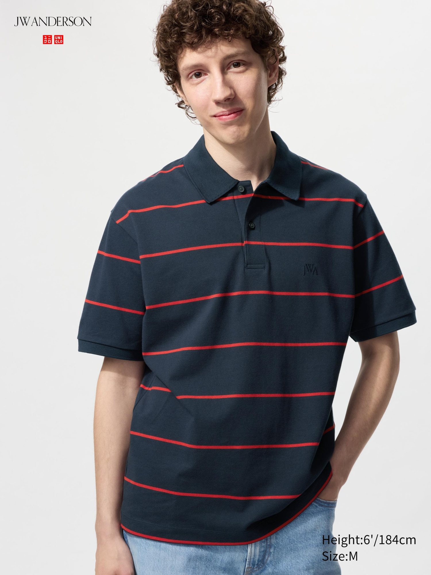 UNIQLO and JW ANDERSON Dry Pique Striped Polo Shirt