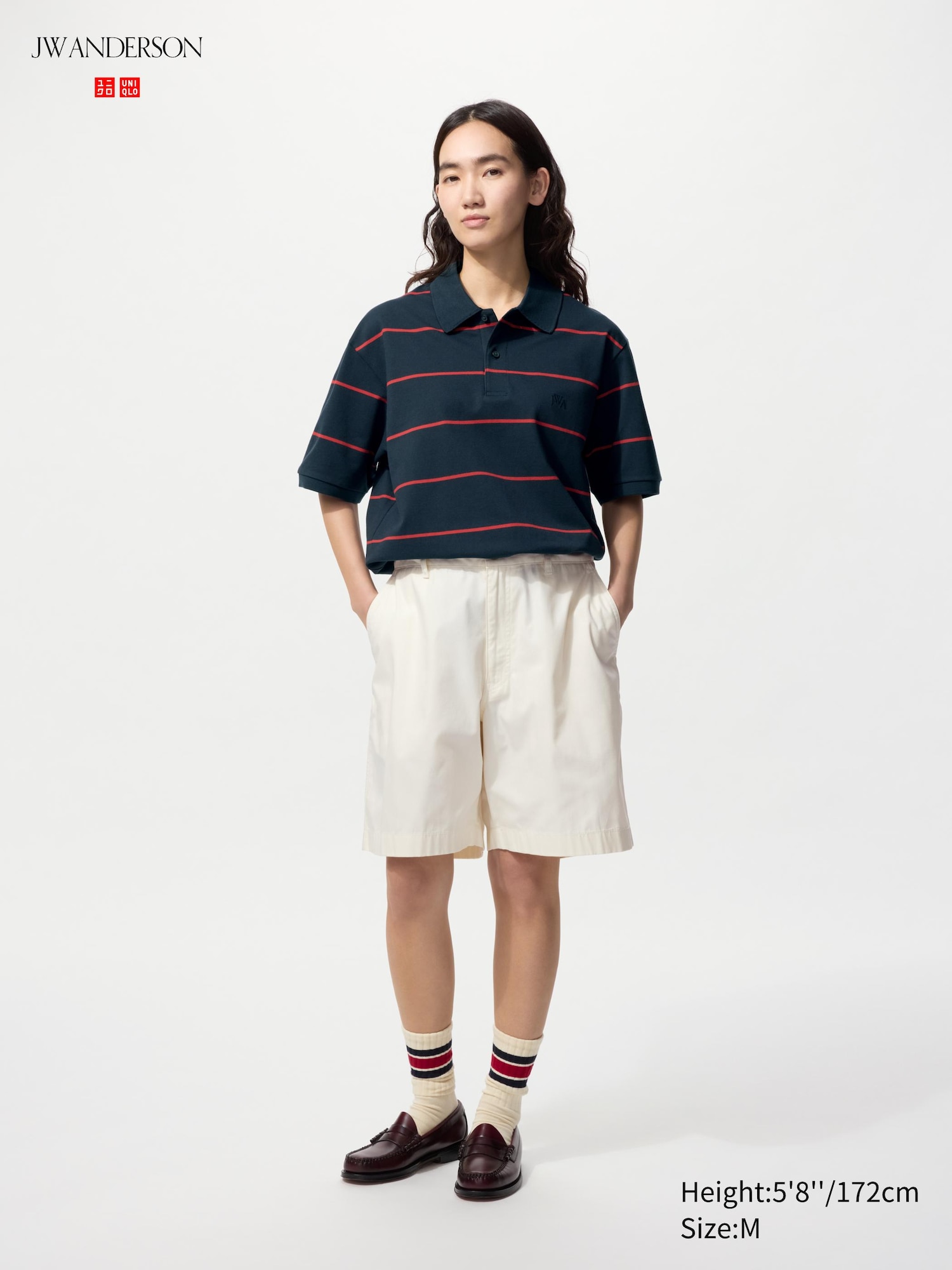Unisex UNIQLO and JW ANDERSON Dry Pique Striped Polo Shirt | UNIQLO AU