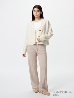 Washable Knit Cable Pants
