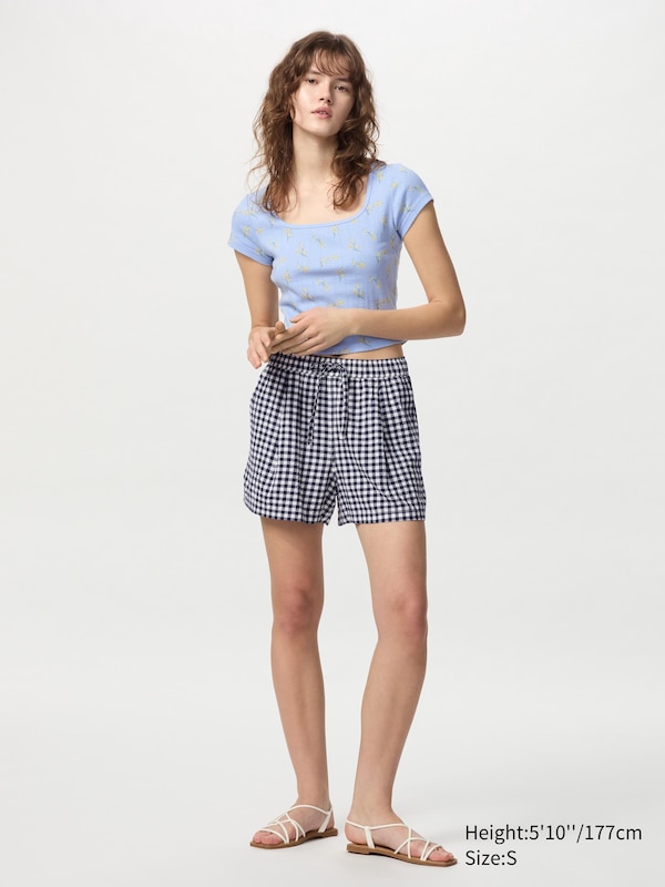 PRINCESSE tam.tam Pointelle Square Neck T-Shirt