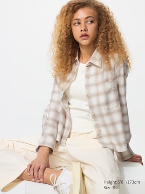 Flannel Boxy Long Sleeve Shirt