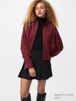 Flannel Boxy Long Sleeve Shirt
