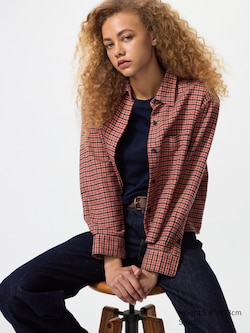 Flannel Boxy Long Sleeve Shirt