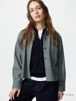 Flannel Boxy Long Sleeve Shirt