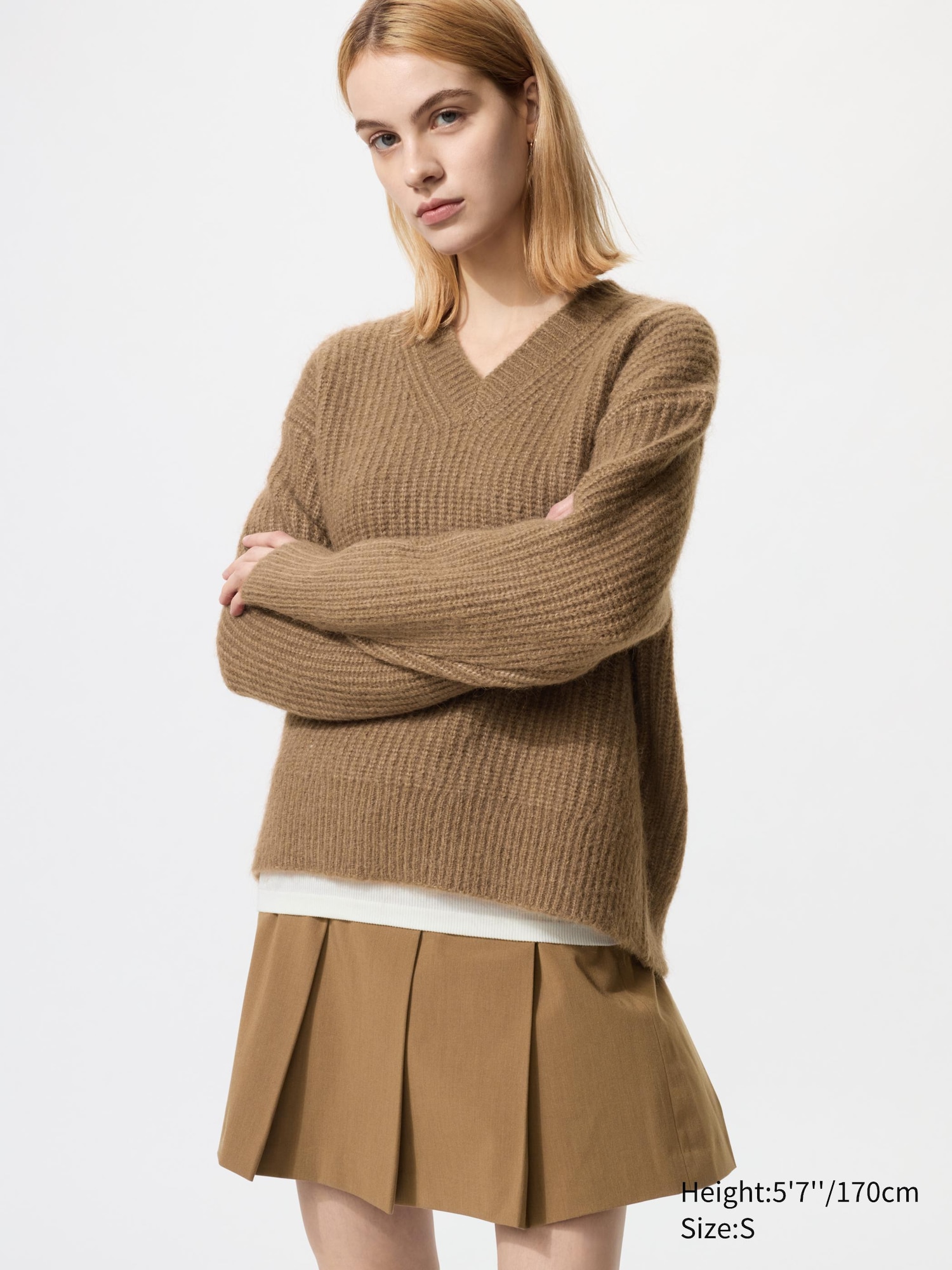 Fluffy V Neck Sweater