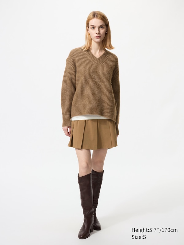 Fluffy V Neck Sweater