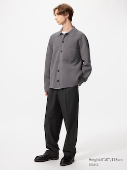 Pleated Wide Pants (Brushed Twill)