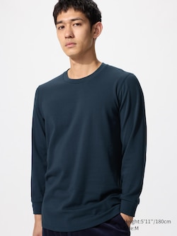 HEATTECH EXTRA WARM Cotton Crew Neck Long Sleeve T-Shirt