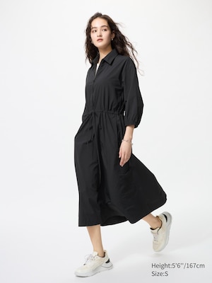 Nylon 3/4 Sleeve Dress
